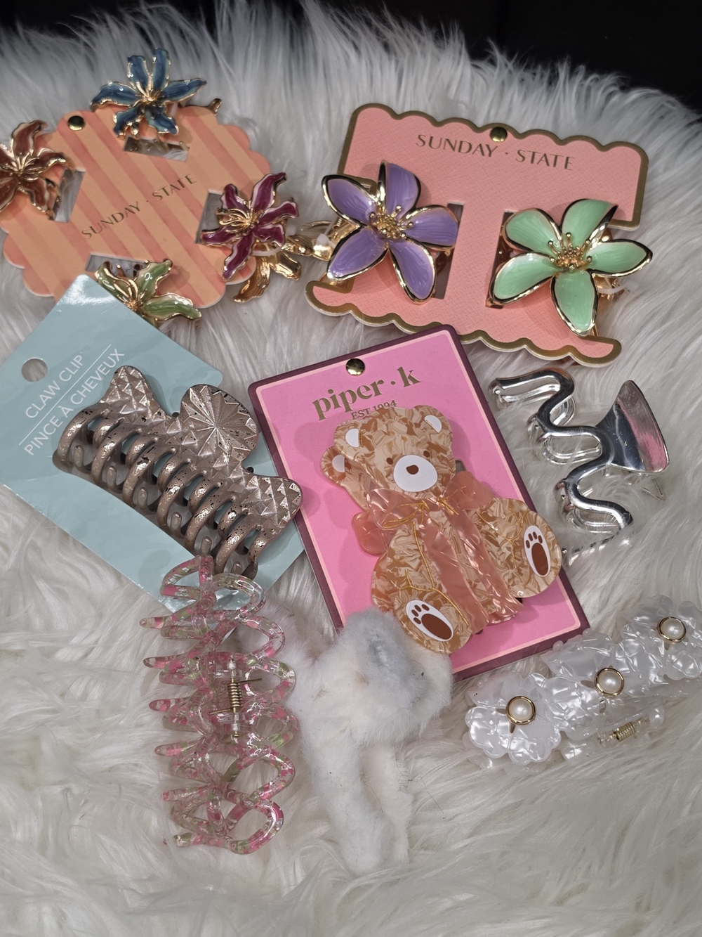 Multi-colored hair accessories bundle